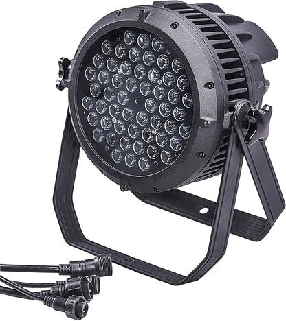 Led Stage Lights, 54x3w RGBW Waterproof Led Par Light, IP67 DMX Outdoor LED Uplight