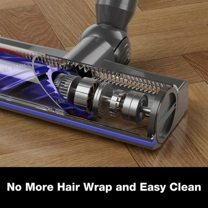 Partnix Upgrade Anti-Tangle Vacuum Cleaner Head Replacement Parts Compatible with Dyson V8 V11 V15 V10 V7, LED Light Quick Release Motorhead Brush Accessory Suitable for Most Carpet and Hardwood Floor