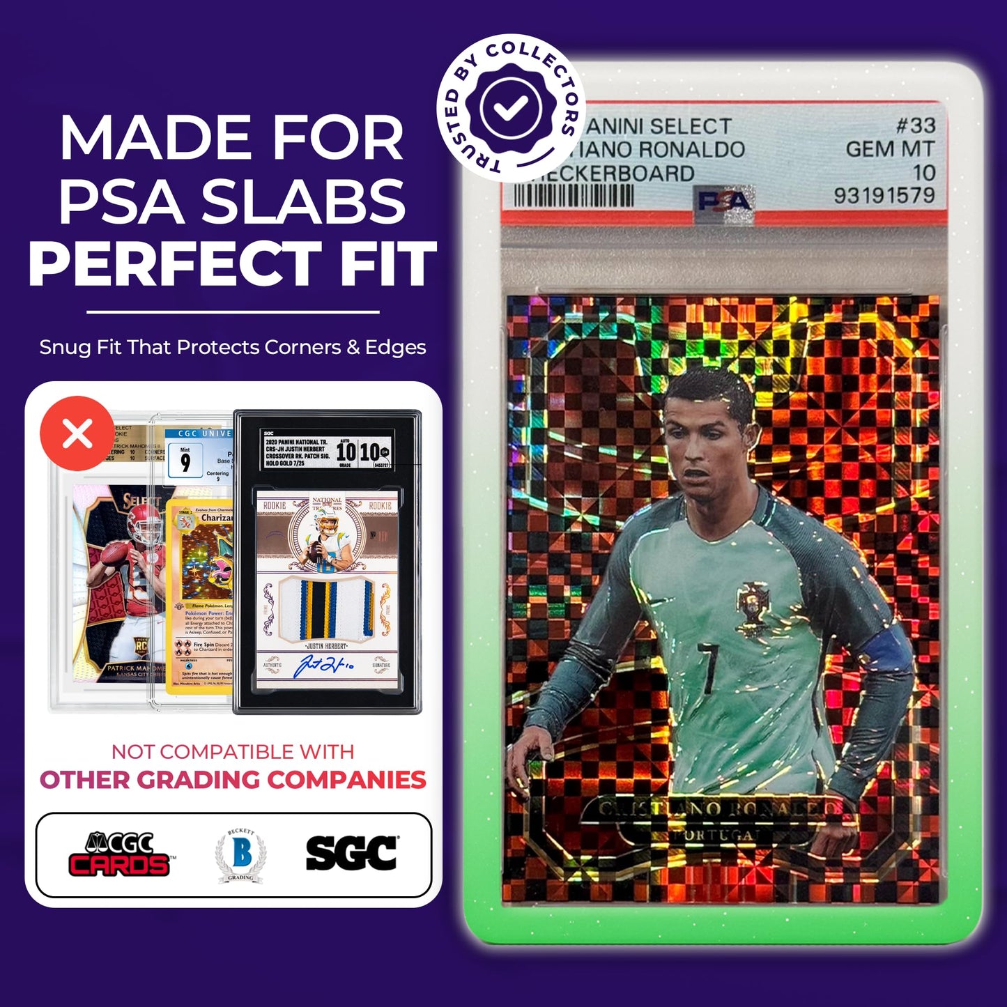 SUPERLIT PSA Gradient Slab Bumper 4 Pack Multi-Color - Guard for PSA Card Protection (Multi Pack 1)