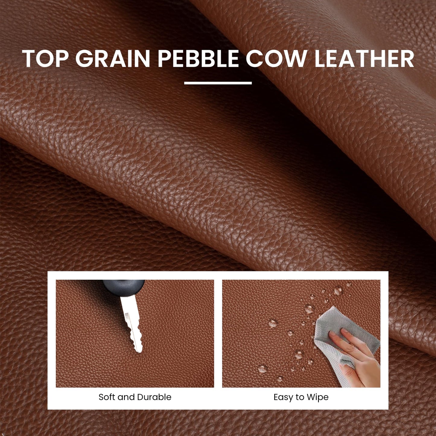 befen Genuine Leather Slouchy Hobo Purses for Women, Casual Hobo Bags Real Top Grain Leather Tote Handbags Women's Brown Shoulder Satchel for Shopping, Outing, Travel