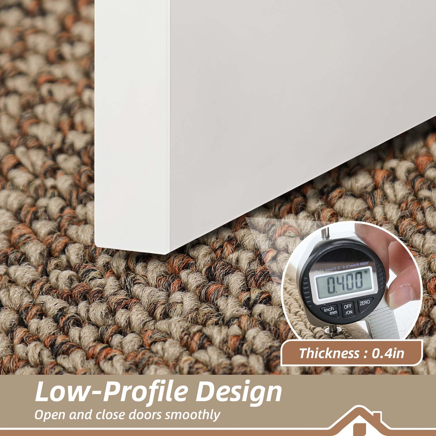 BEQHAUSE Indoor Door Mat 32" x 48", Dirt Trapper Door Mats Non-Slip Entryway Rugs Washable, Trap Dirt Absorbent Welcome Mat, Low Profile Floor Mats for Front Back Door and Entryway, Taupe