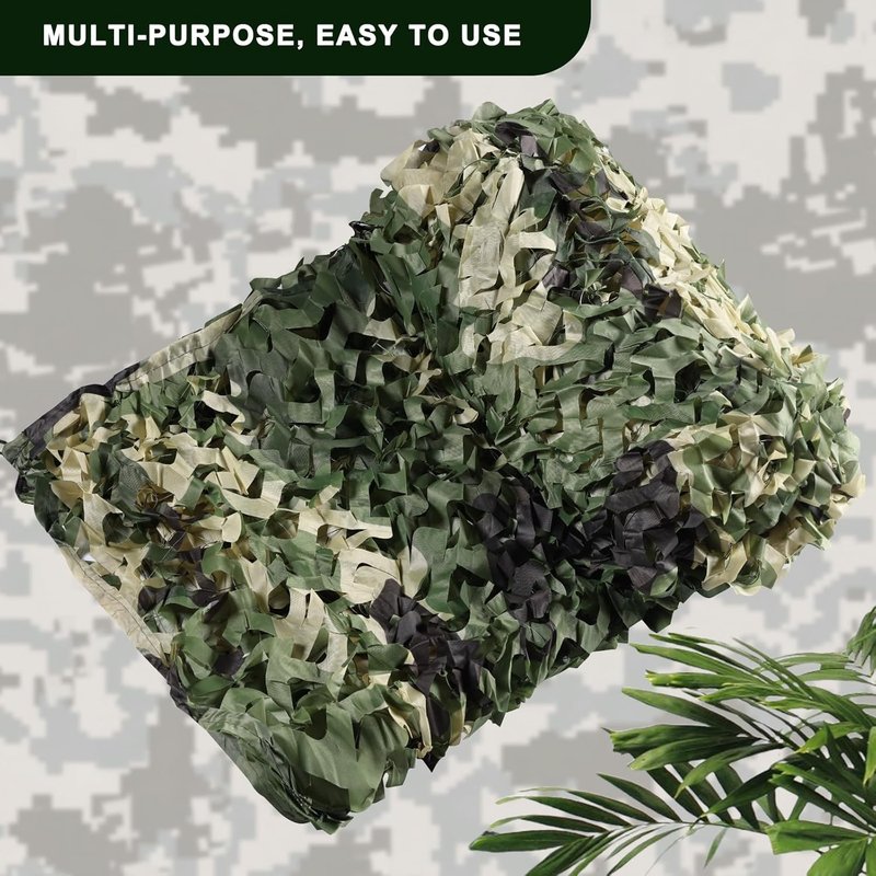 Camo Netting for Hunting Blinds - Military-Grade Camouflage Net | Versatile Outdoor Covering