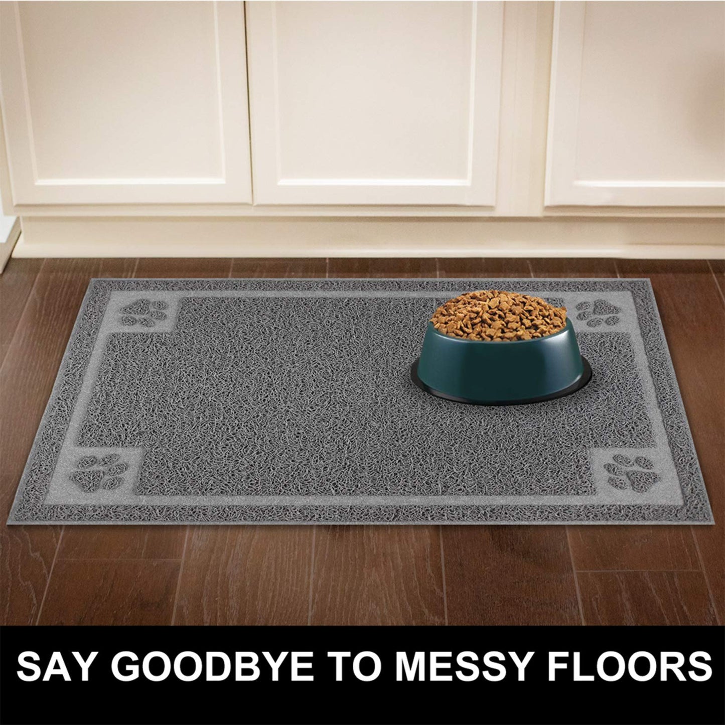 Pet Feeding Mat for Small Dogs and Cats 24" x 16" Flexible and Waterproof Dog Bowl Mat for Food and Water, Easy to Clean Dog Food Mat with Non Slip Backing