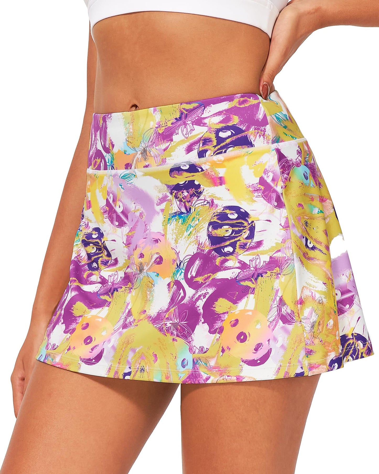 Stelle Women Tennis Golf Skirts High Waisted with Pockets Inner Shorts for Athletic Skorts Sports Running Pickleball (PP,XL)