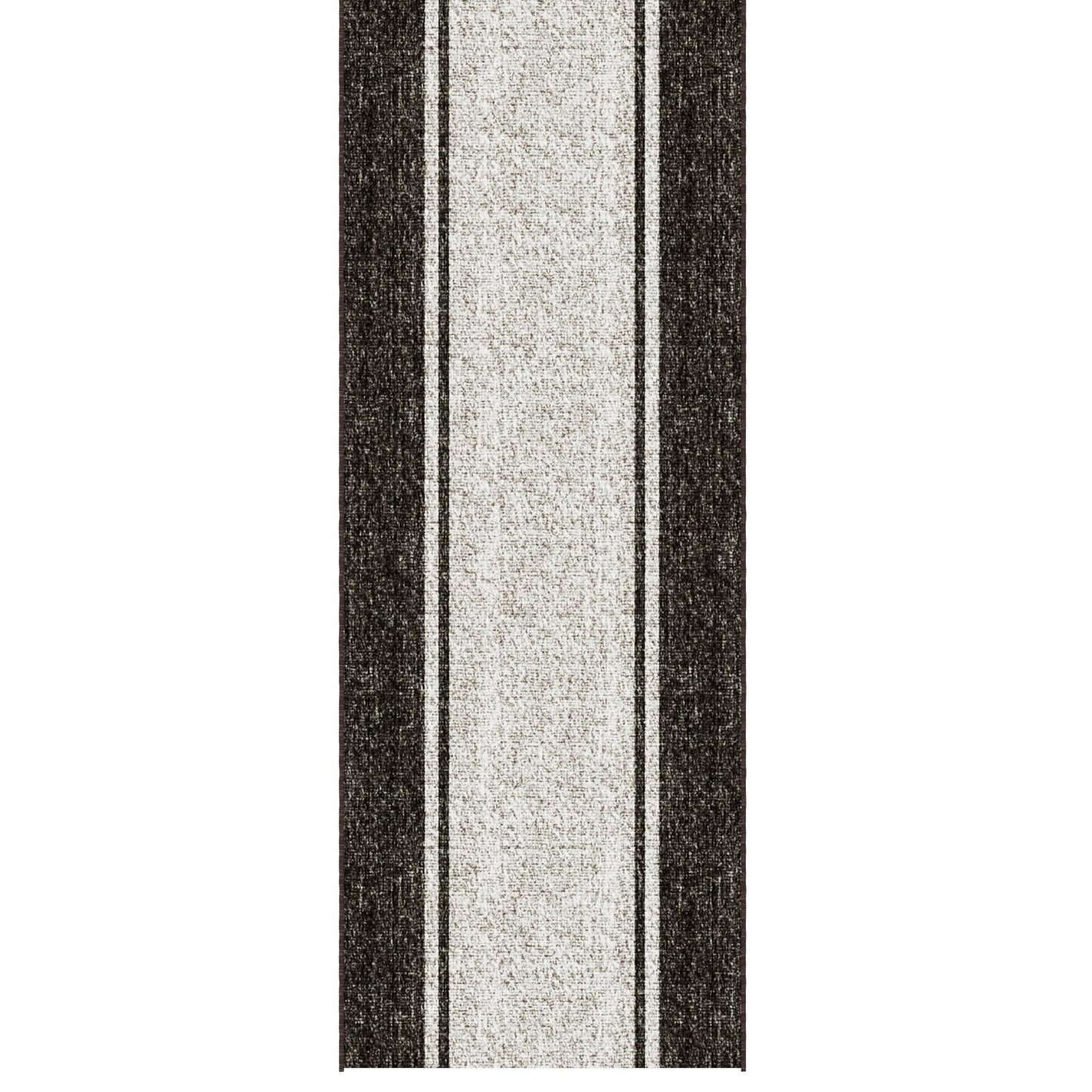 Ottomanson Aisle Runner Rug 2'7" x 28' – Soft Non-Slip Rug, Low Pile Carpet for Hallways, Events, Churches & Extra-Long Indoor Spaces, Border Brown