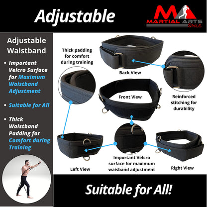 Boxing Bands, Boxing Resistance Bands, Full Body Resistance Band, MMA Training Equipment, Boxing Equipment, Punching Bands, 150 lbs Bands for Home Fitness Workout, Punching Resistance Bands (Black)