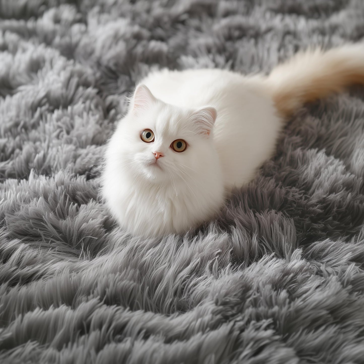 PAGISOFE Grey Fluffy Rugs for Bedroom 4x6 Area Rug Shag Rug for Kids Room Furry Carpet Modern Living Room Rug Soft Shaggy Boys Rug Fuzzy Throw Rugs for Home Decor Aesthetic, Dorm Nursery Gray
