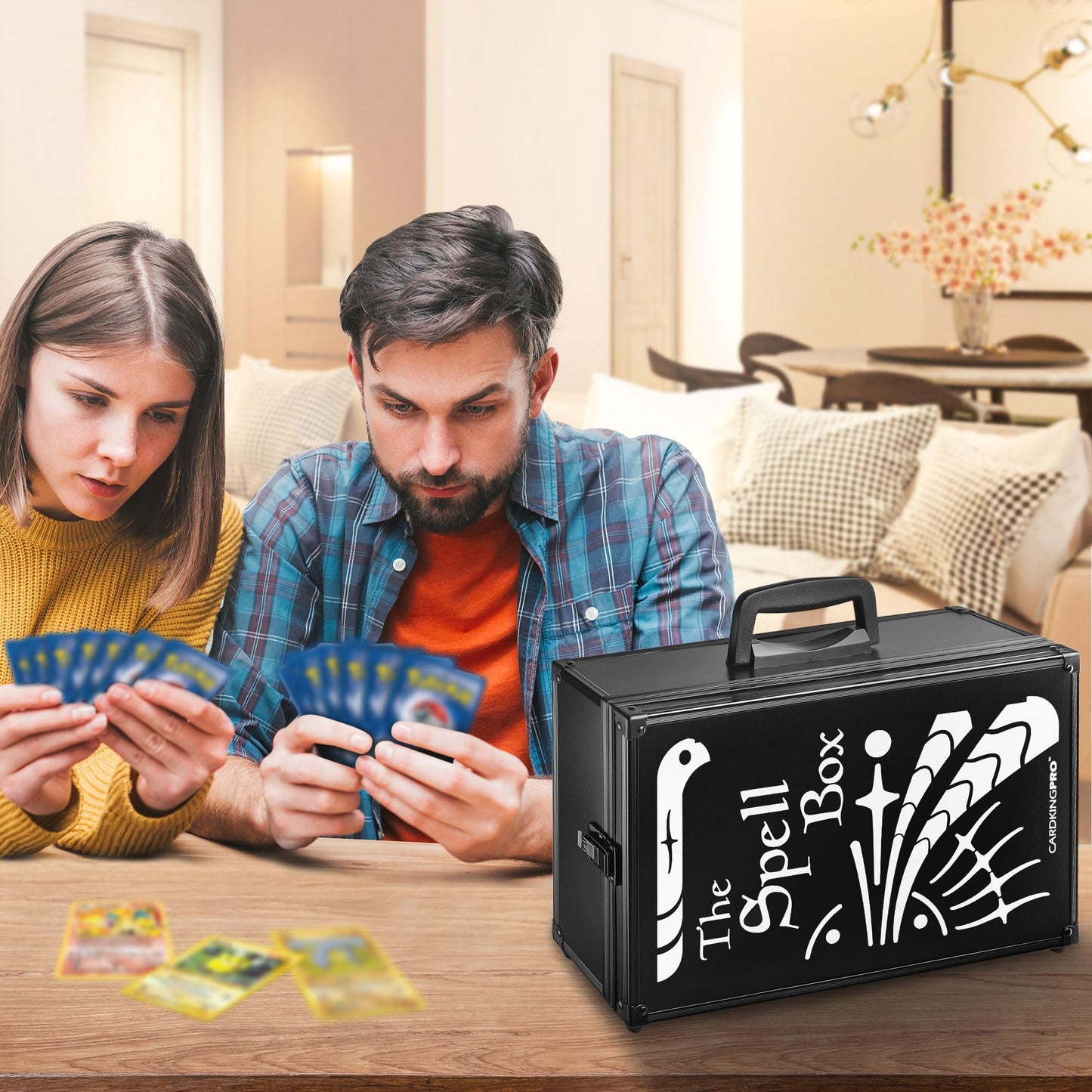 CardKingPro Game Card Storage Case (BBB/MTG Edition) | Suitable for Magic The Gathering, Yugioh, and Other TCG Etc (Game Not Included) | Includes 8 Dividers | Fits up to 2500 Loose Unsleeved Cards