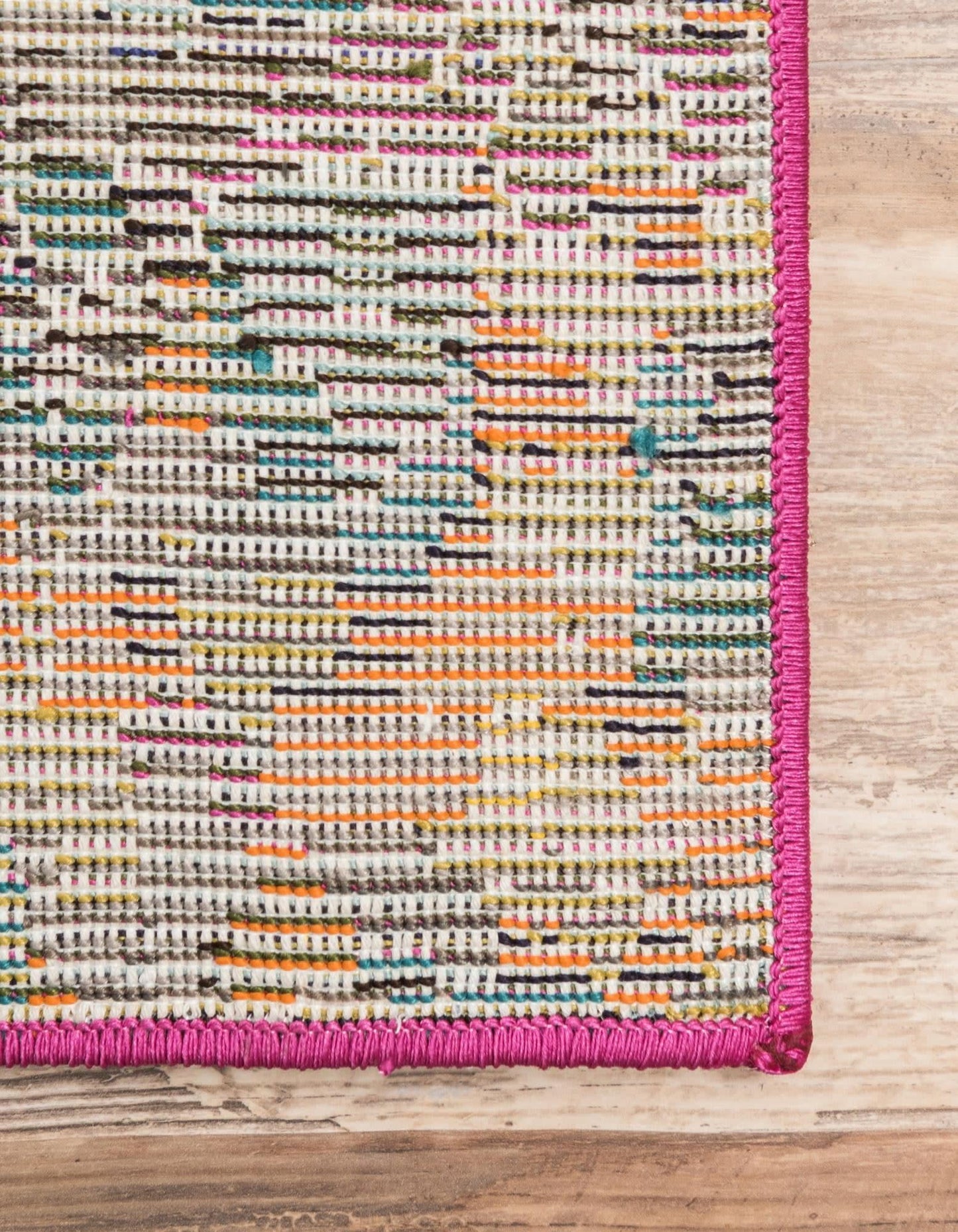Unique Loom Jardin Collection Colorful, Vibrant, Abstract, Modern Area Rug (4' 0 x 4' 0 Square, Multi/Blue)