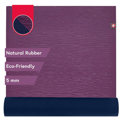 Manduka eKO Yoga Mat - 5mm Natural Rubber | Eco-Friendly | Soft Textured Surface| Natural Next-to-Skin Feel