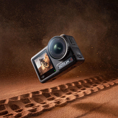 DJI Osmo Action 4 Standard Combo, 4K/120fps Waterproof Action Camera with a 1/1.3-Inch Sensor, Stunning Low-Light Imaging,10-bit & D-Log M Color Performance, Long-Lasting 160 Mins, Outdoor Camera