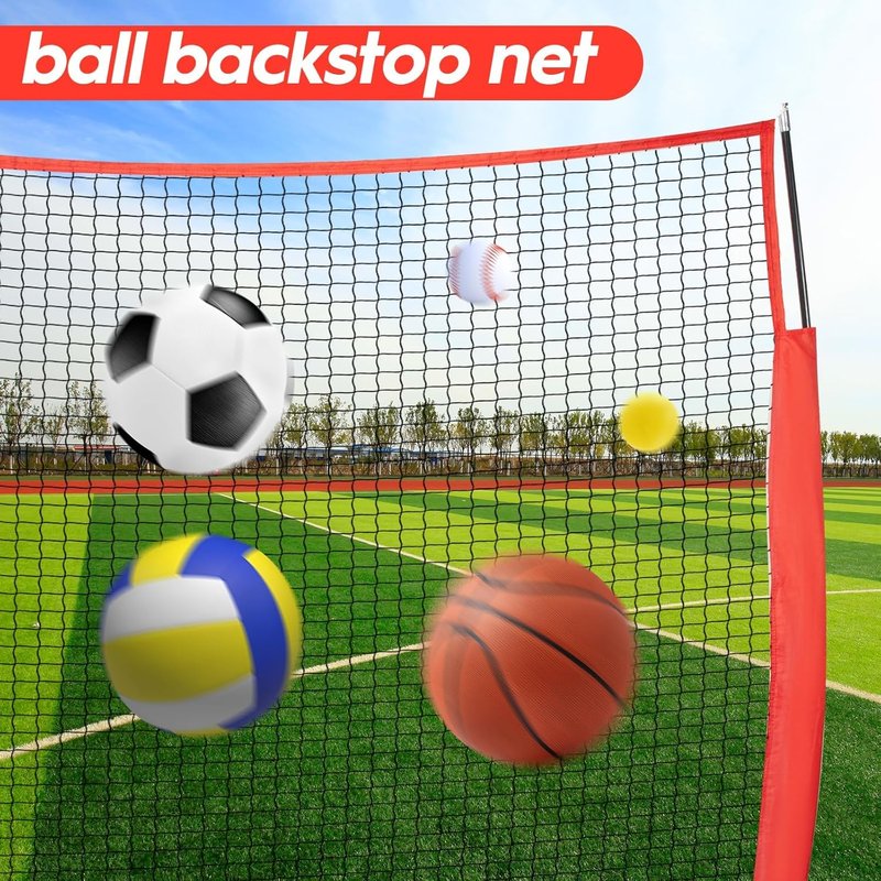 Portable Backstop Net - 7x7ft, 10x16ft & 10x20ft Sizes | Durable Sports Equipment