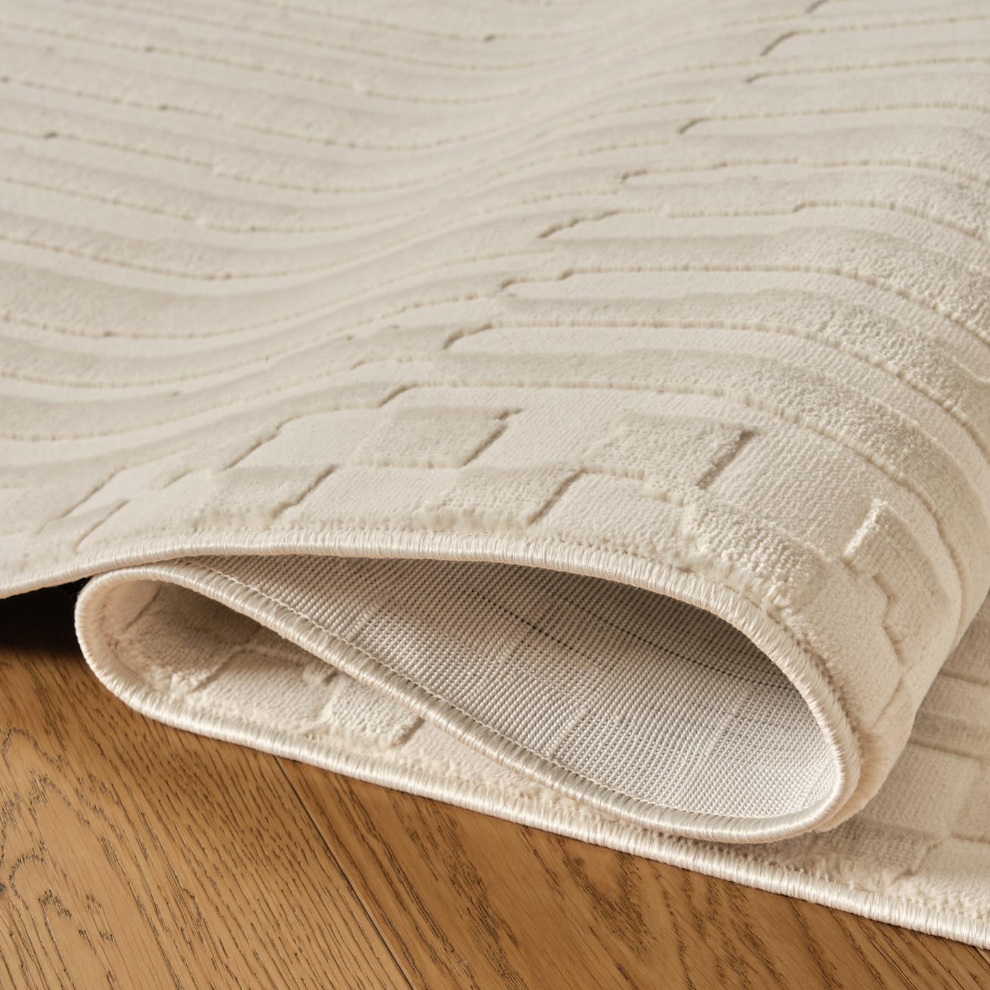 Revival Rugs Soloba 7'x9' Area Rugs for Living Room Bedroom Dining Room - Washable, 100% Recycled, Oeko-TEX Certified, Modern, Medium Pile, Beige, Cream