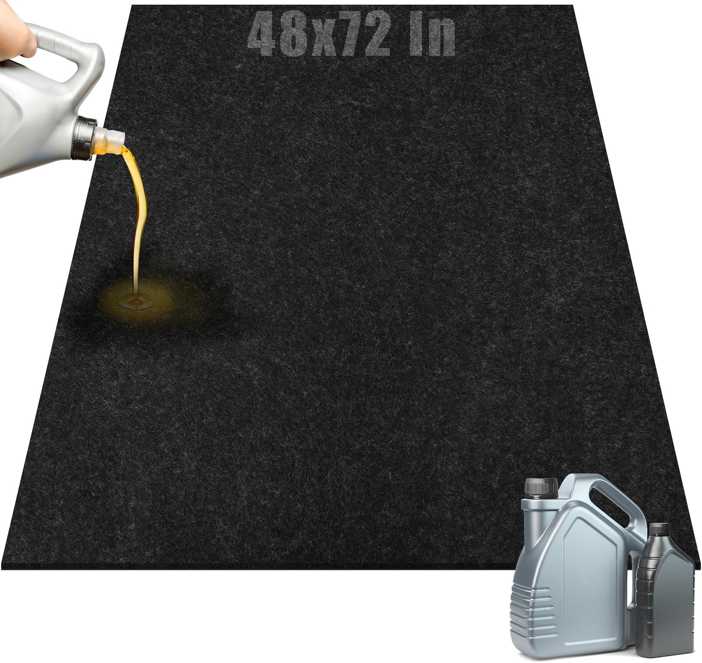 Papillon Oil Spill Mat & Garage Floor Mat | 48" x 72" Oil Change Mat for Under Car - Highly Leak-Proof, Non-Slip, Durable, Washable, Waterproof