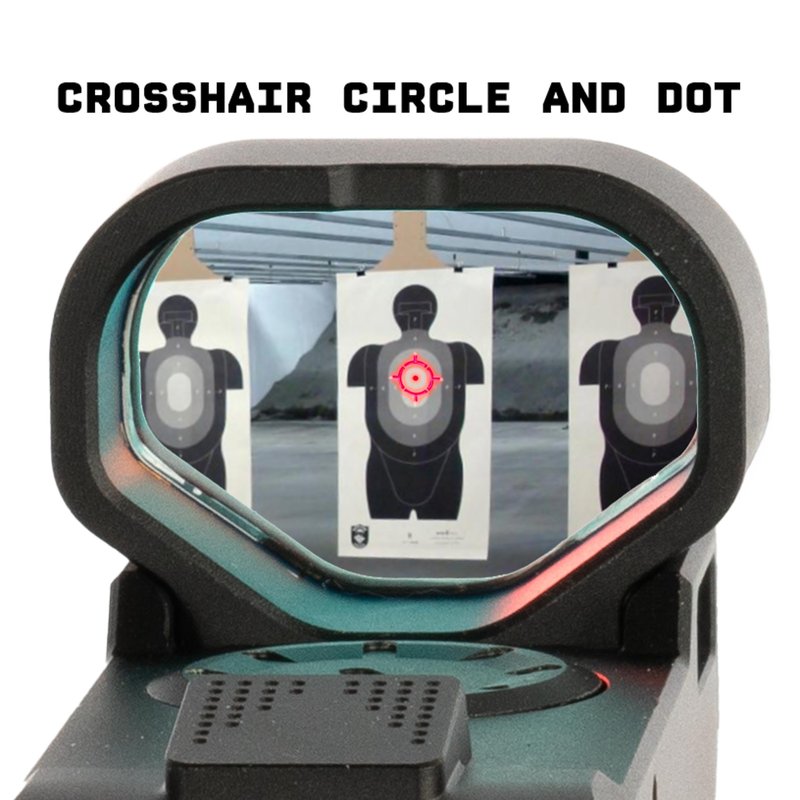 Monstrum Ares V2 Open Reflex Dot Sight for Rifles and Long Guns | with Shake Awake Illumination | Green Dot | A1 Circle Cross Reticle
