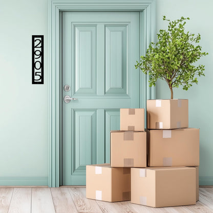 Custom Address Marker - Vertical House Number - Metal Address Sign - House Numbers for Outside - Address Signs for Houses