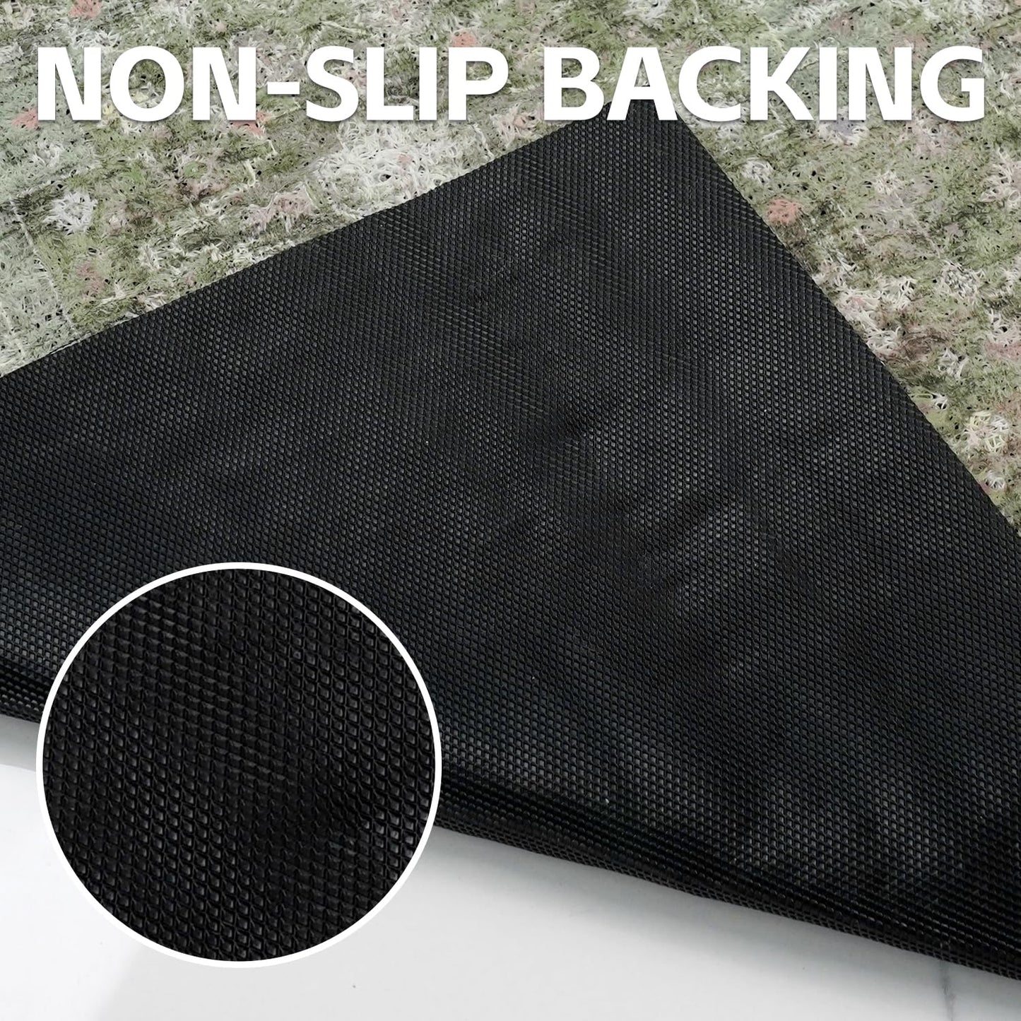 Qyasdhnx Cat Litter Mat Litter Trapping Mat, 24"x15" Waterproof Urine Proof Litter Box Mat Catcher Mat Non-Slip Washable for Kitty Kitten, Green