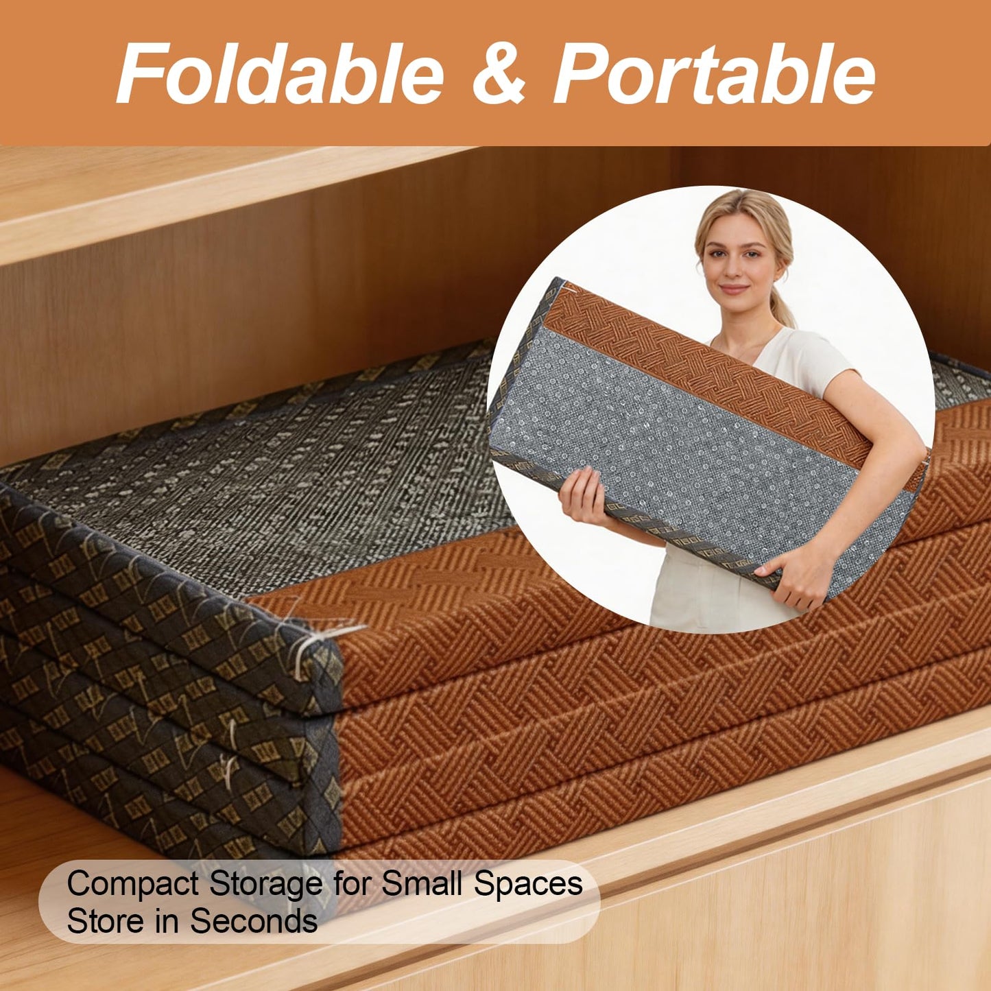 Japanese Traditional Tatami Mattress, Coconut Coir Tatami Mat, Foldable Japanese Floor Mattress,Futon Bed,Meditation Mats for Floor,Summer Sleeping Mat(80 * 200cm)
