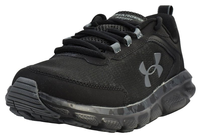 Under Armour Men's Charged Assert 9 Camo, Black/Black/Pitch Gray, 12 US