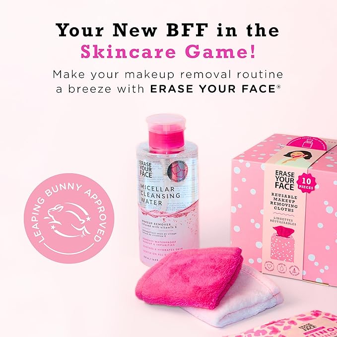 ERASE YOUR FACE Reusable Makeup Remover Cloths