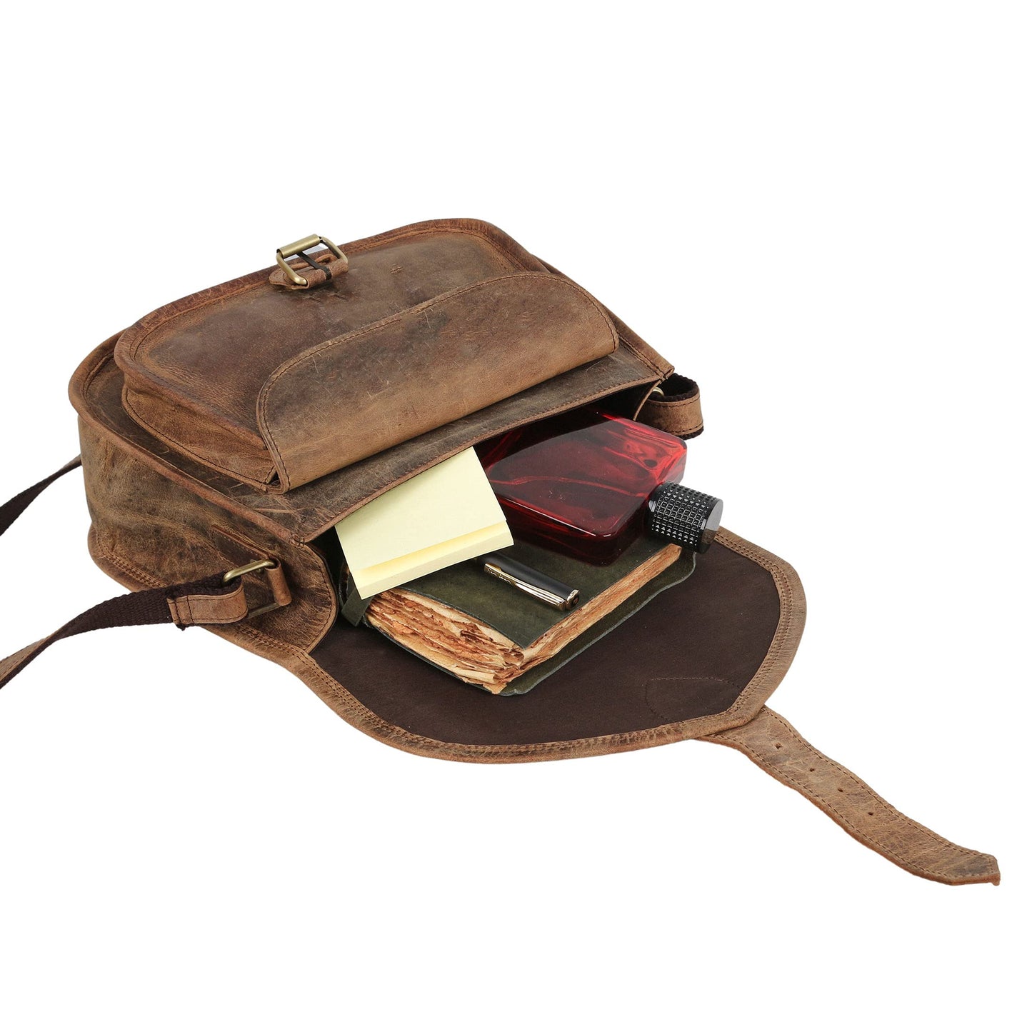 Leather Crossbody Bag for women purse tote ladies bags satchel travel tote shoulder bag (Distressed Tan)