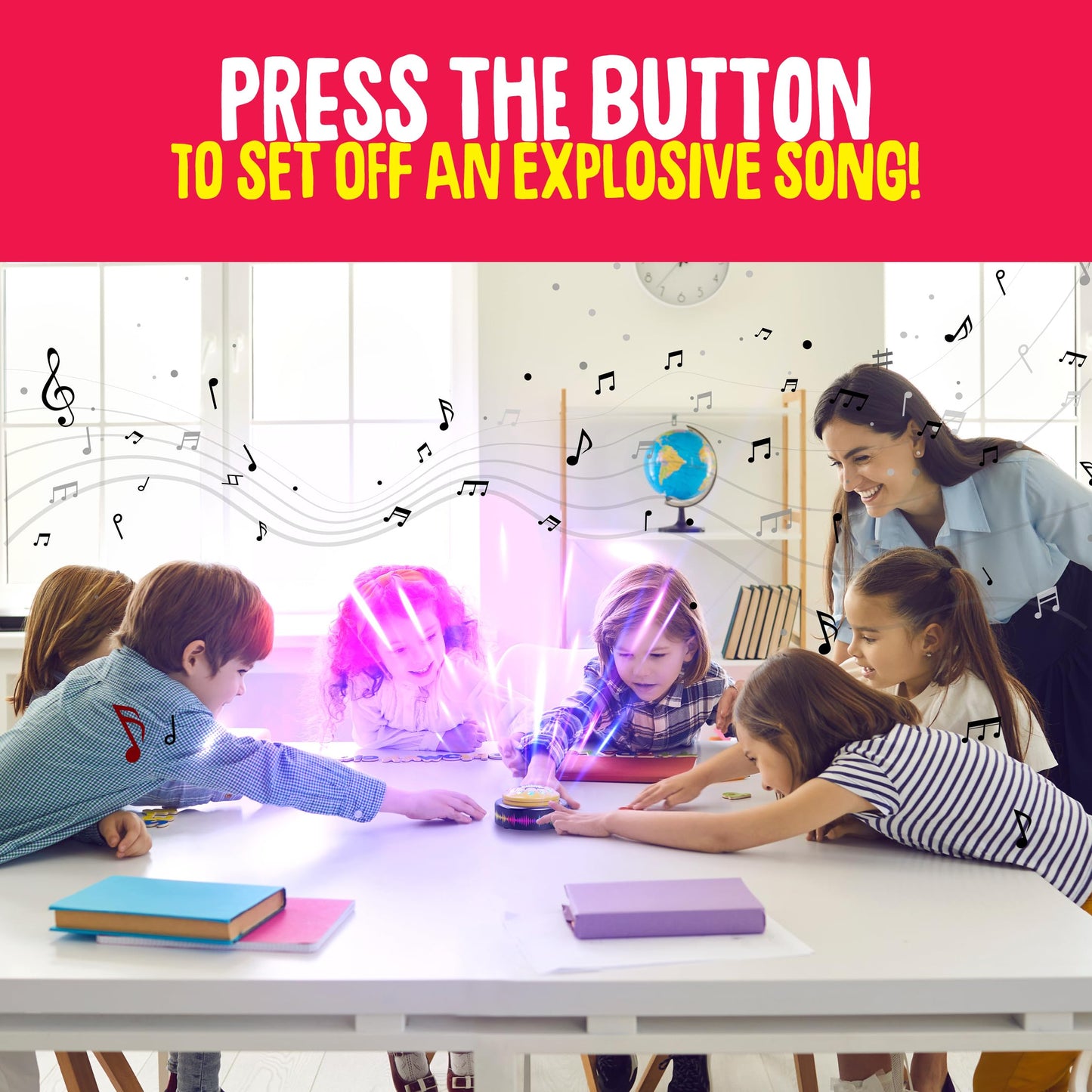 KNUCKLHEAD Dance Bomb Party Button - 30 Second - Funny Gifts - Teacher Classroom Must Haves - Cute Office Desk Accessories - Middle High School Classrooms Games Supplies - Gadgets Gifts for Coworker