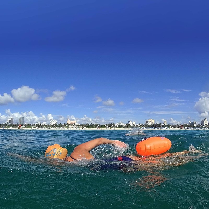 Swim Bubble and Cap Bundle - New Wave Orange Swim Accessories for Kids