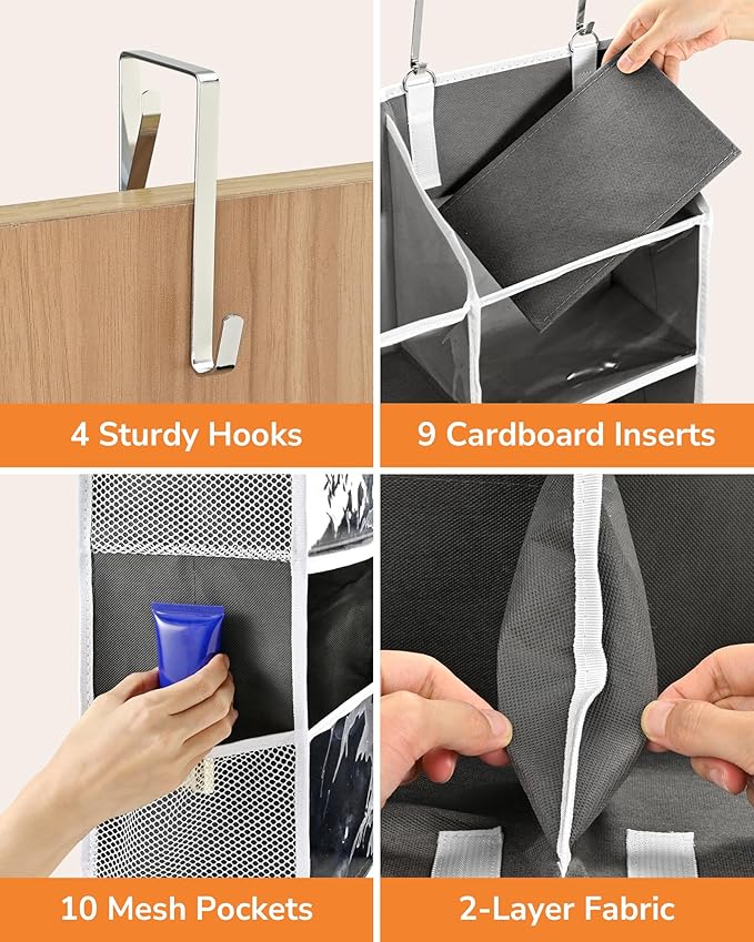 ULG Over the Door Organizer, 5-Tier Extra Large Hanging Storage