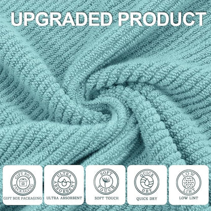 Wash Cloths for Your Face, 6 Pack Large 13"x13"