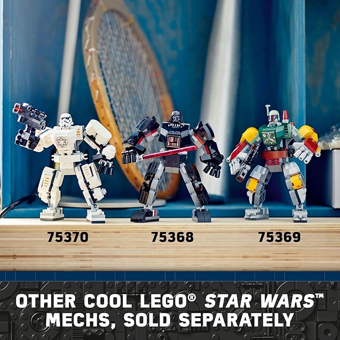 LEGO Star Wars Boba Fett Mech Buildable Star Wars Action Figure Posable Mech Inspired by The Iconic Star Wars Bounty Hunter Features a Buildable Shield Stud Blaster and Jetpack 75369