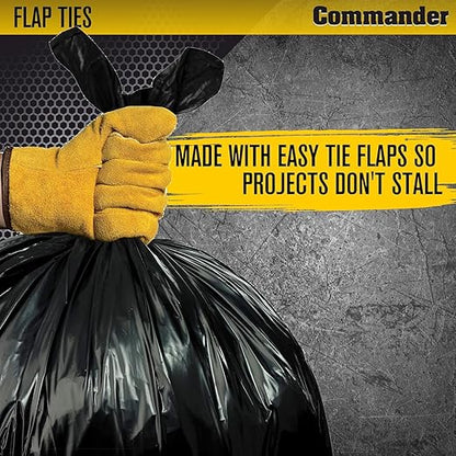 Commander 55 Gallon 2 MIL Heavy Duty Contractor Bags