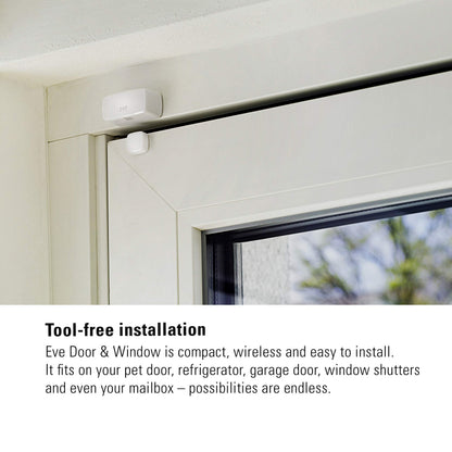 Eve Door & Window (Matter) 3 Pack – Smart Contact Sensor for Doors & Windows, Open/Closed State, Automatic Control of Accessories, Matter Over Thread, Apple Home, Alexa, Google Home, SmartThings