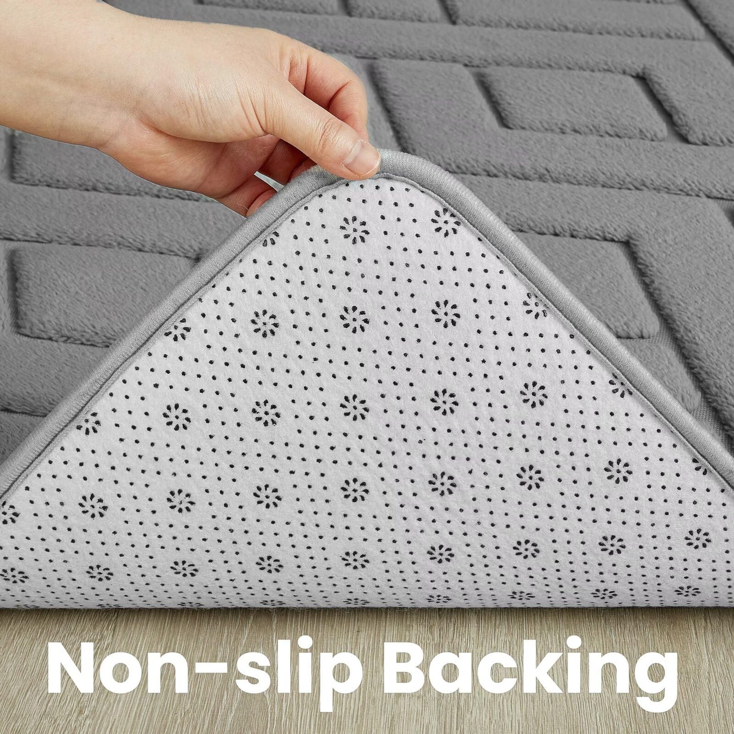 Macgace Ultra Soft Grey Area Rug for Bedroom, 4x6 Modern Geometric Shag Rugs with Nonslip Backing for Living Room, Washable Fuzzy Carpet for Cozy Kids Room Nursery