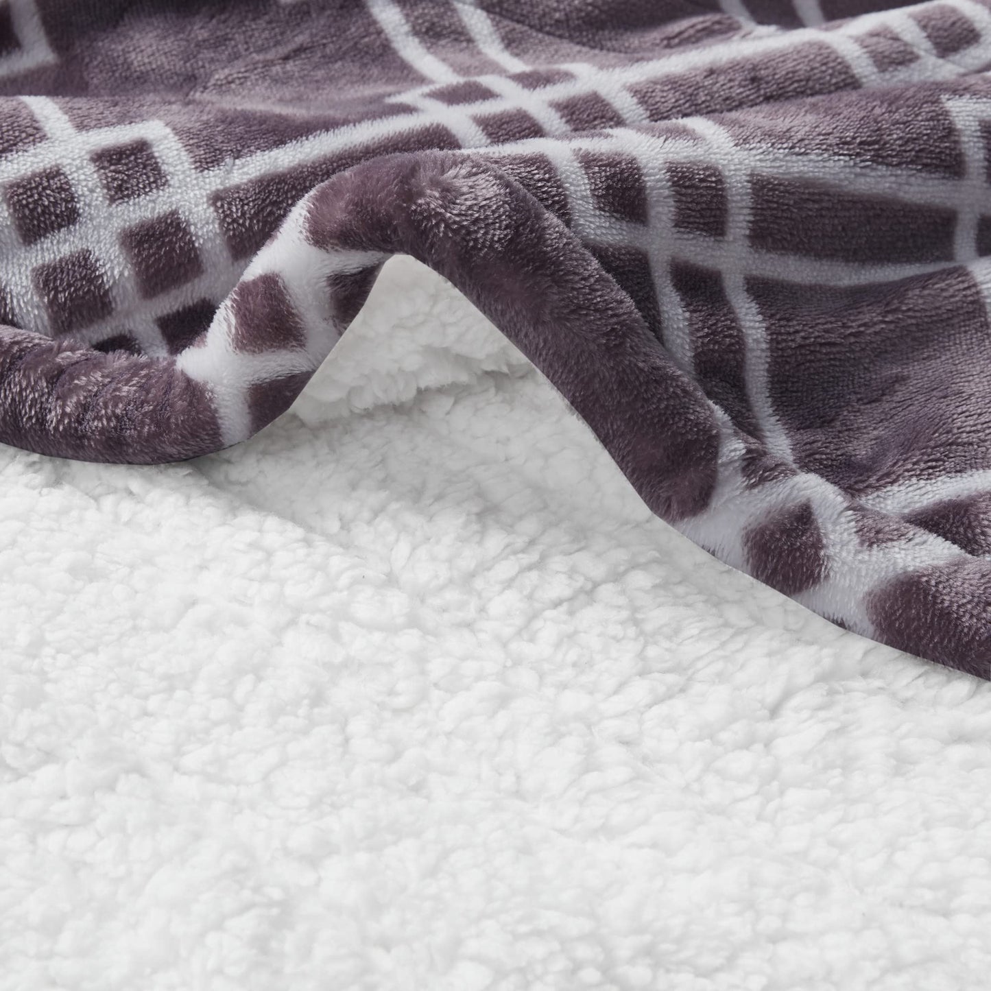 Serta Heated Blanket - Reversible Fleece to Sherpa Electric Blanket, Fast Heating, Auto Shut Off Timer, Multi Heat Setting, ETL Certified, Machine Washable, Grey Full 84"x 77"