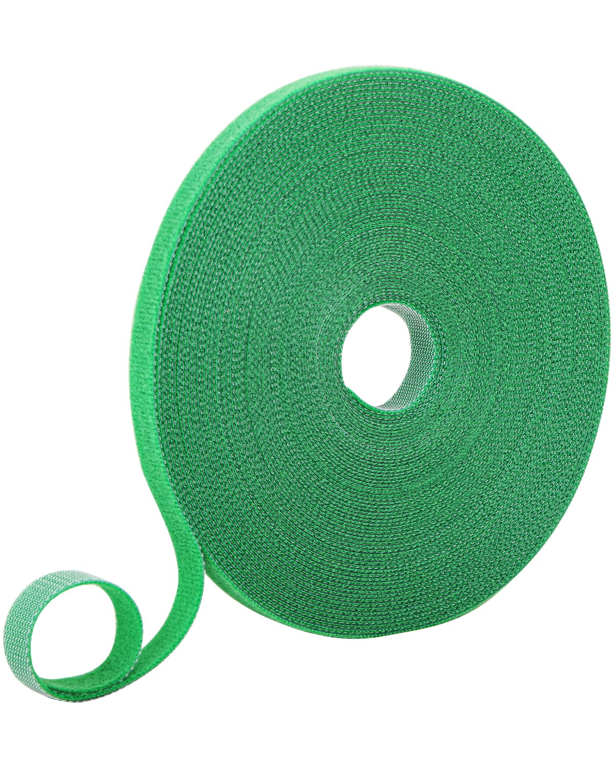 sousac Plant Ties Garden Tape, Reusable Adjustable Plant Clips for Climbing Plants, Green Nylon Self Adhesive Plant Twist Tie Strap to Support Gardening Plants (98.4 FT)