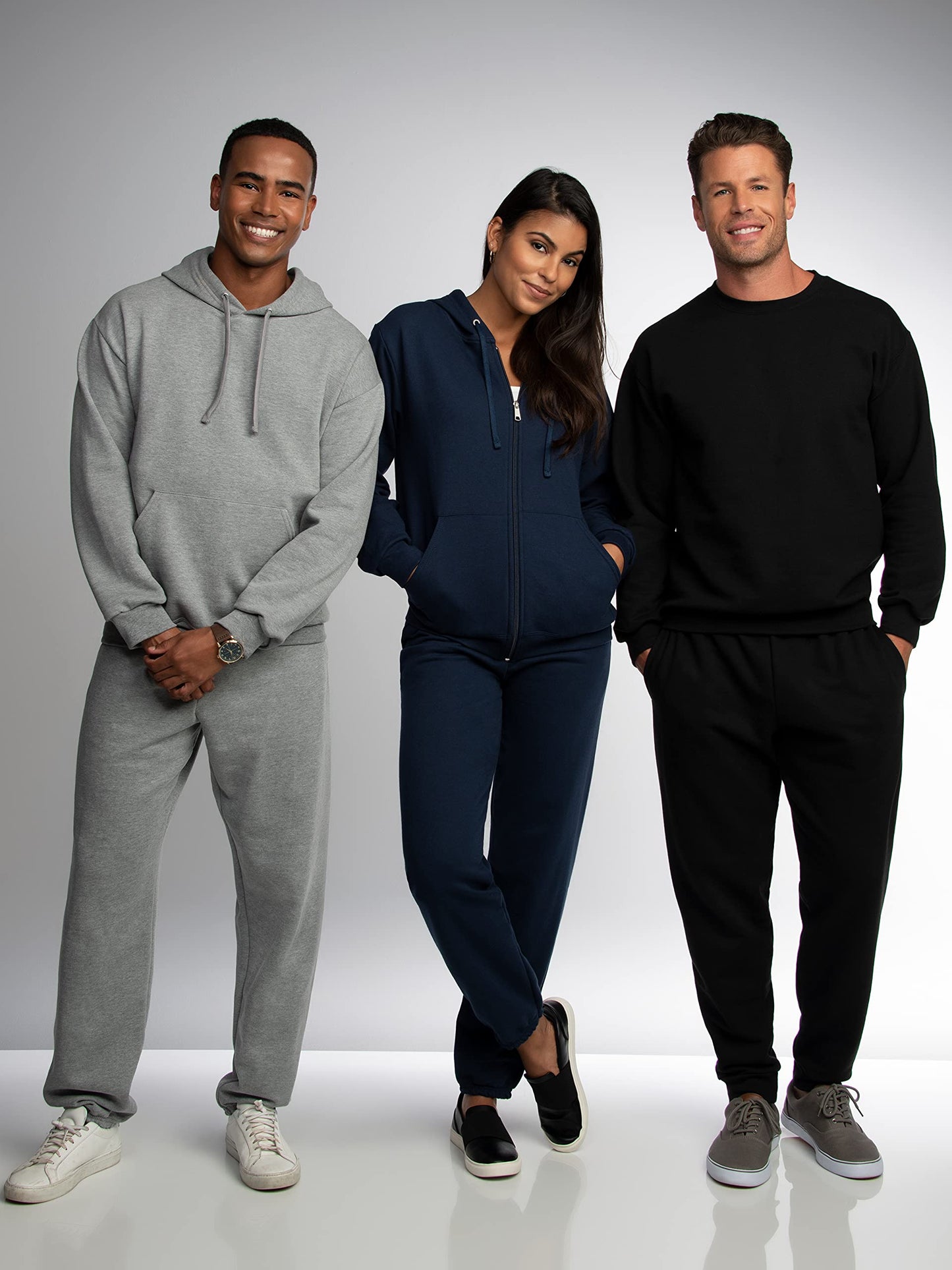 Fruit of the Loom mens Eversoft Fleece & Joggers (Regular Big Man) Sweatpants, Elastic Bottom - Blue, X-Large US