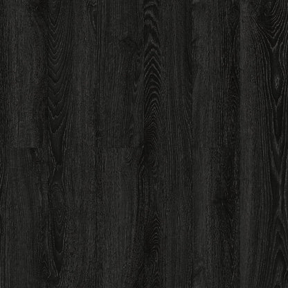ATOPOSE Black Peel and Stick Floor Tile Waterproof | 36 - Pack 54Sq.Ft | Wood Vinyl Flooring - Nero | Easy DIY Installation for Living Room Kitchen Tool Storage Rental Friendly Basement
