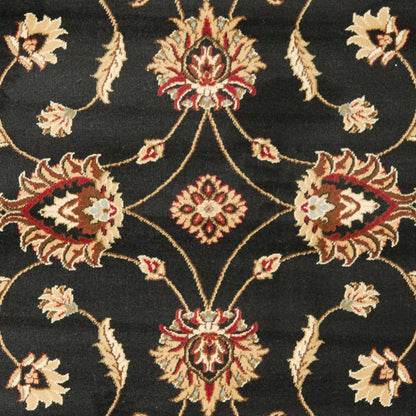 SAFAVIEH Lyndhurst Collection Accent Rug - 4' x 6', Black & Ivory, Traditional Oriental Design, Non-Shedding & Easy Care, Ideal for High Traffic Areas in Entryway, Living Room, Bedroom (LNH553-9012)