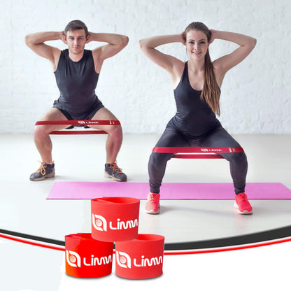 Fittest Pro by Limm Resistance Bands for Legs and Butt, Fabric Exercise Loop Bands Yoga, Pilates, Rehab, Fitness and Home Workout, Strength Bands for Booty