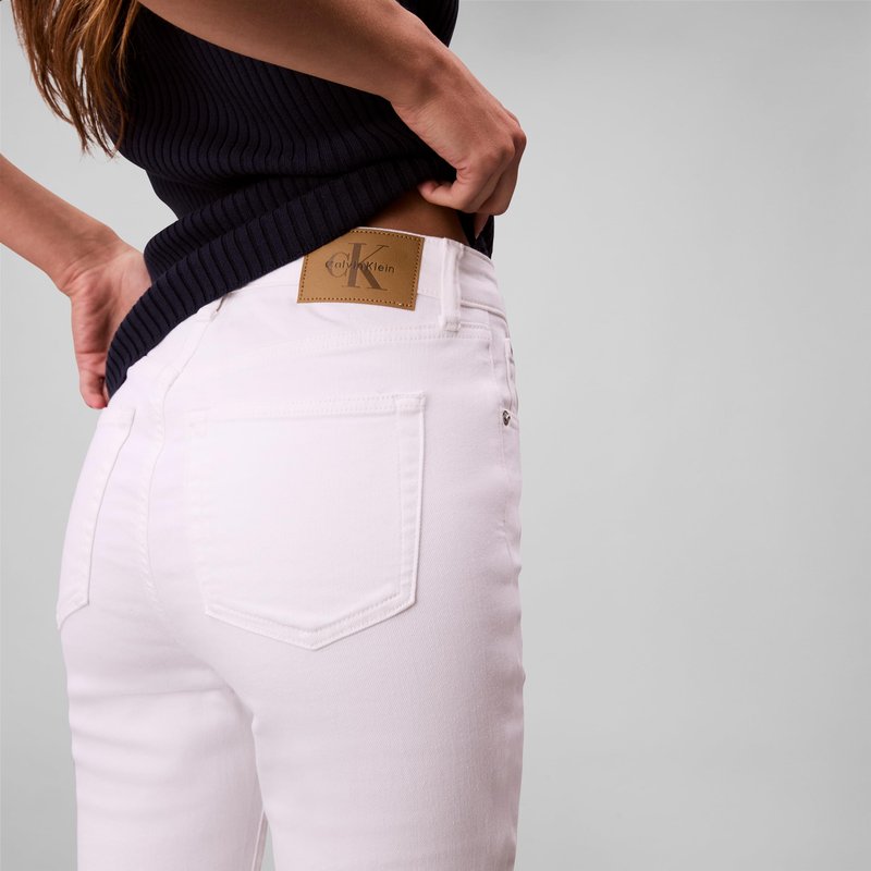 Calvin Klein Women's High Rise Skinny Fit Jeans Optic White