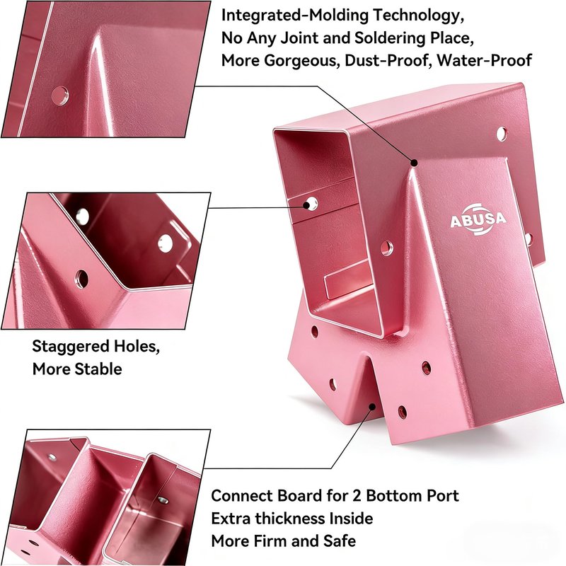 ABUSA Heavy Duty Children Set Hardware Replacement Kit Including 2 Pink Brackets 4 Hangers 2 Pink Seats for Outdoor Playground Equipment Parts Hardware Included (P007)
