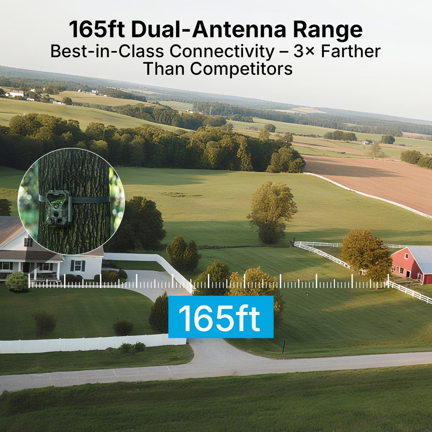Meidase P300 Pro (Non-Cellular) WiFi Trail Camera, Dual-Antenna 165ft Range, 7800mAh Battery,Fast 0.1s Trigger Speed Motion Activated 64MP Photos, 1296p HD Video, 64GB Industrial SD Card Included