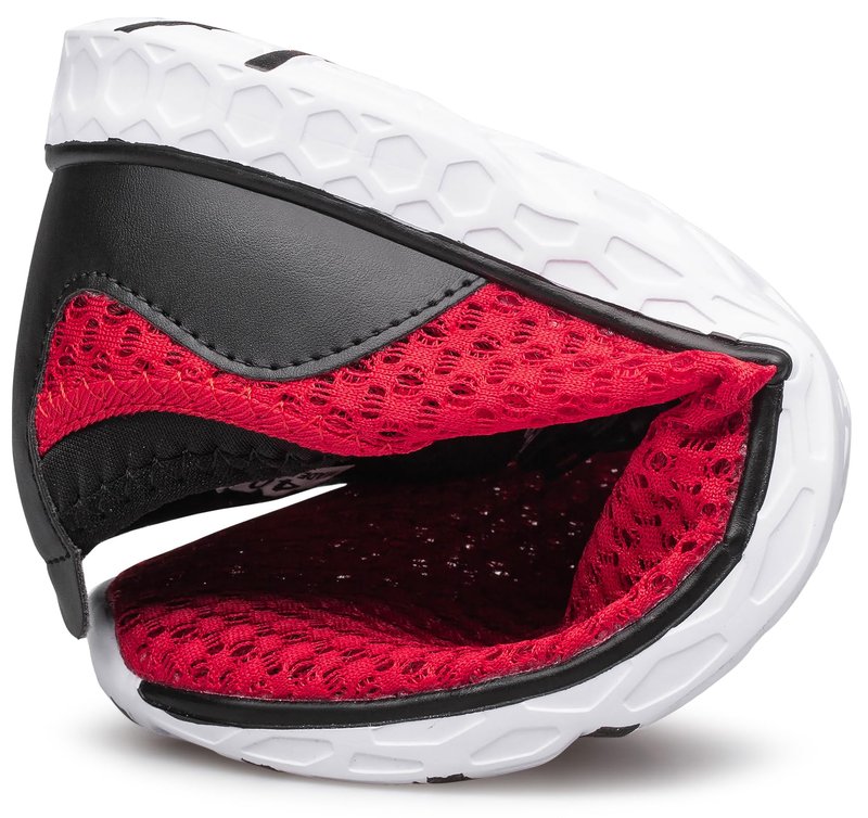 DOUSSPRT Men's Water Shoes Quick Drying Sports Aqua Shoes Redwhite Size 7
