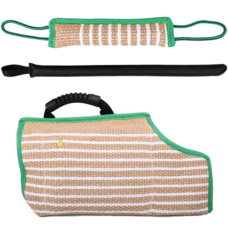 ToLanbbt Dog Bite Training Set - Dog Bite Sleeve Protection Arm and Pillow Tug Toy, Puppy Training Stick, Professional Equipment for K9, IPO, Schutzhund Puppy