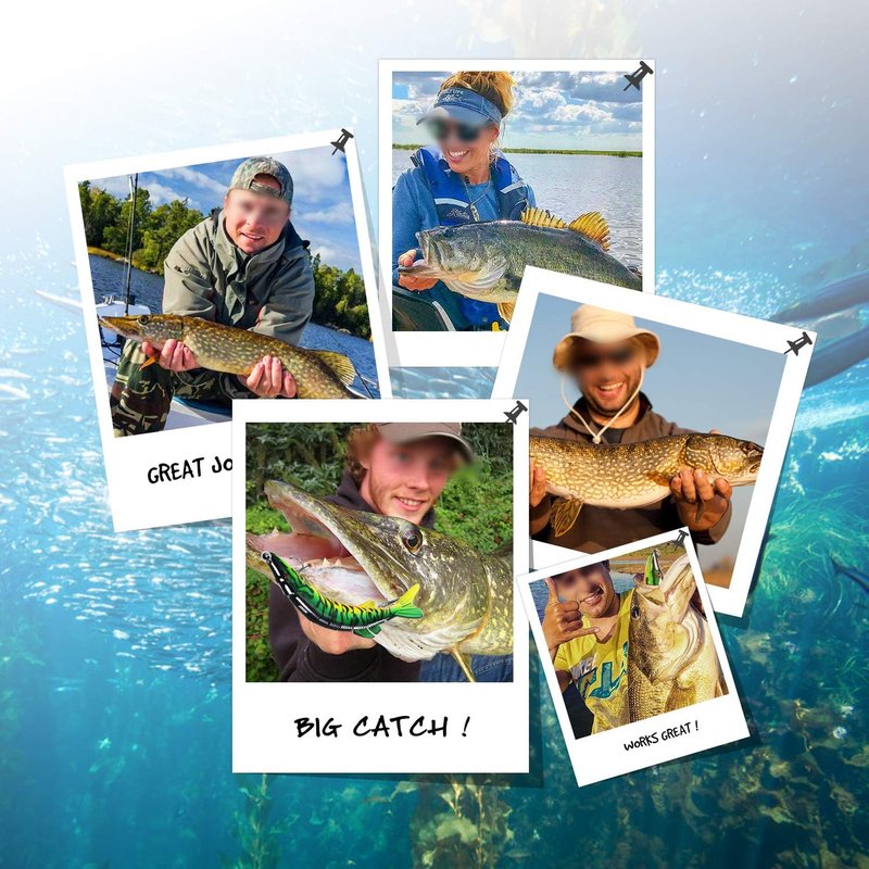 Swimmax Fishing Lures - Easy Catch Wiggling & Vibrating Swimbaits for Bass, Trout, Walleye | Heavy-Duty Dyneema Fiber