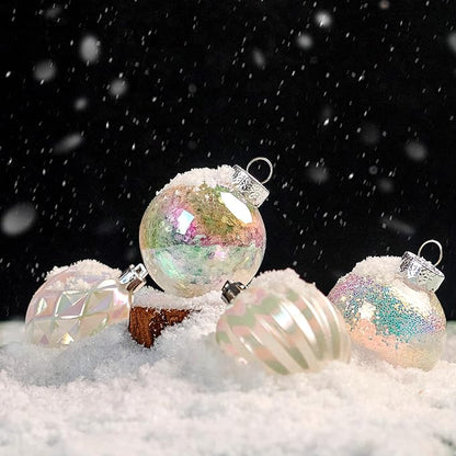 JORNOY Christmas Balls Ornaments, 30ct Shatterproof Xmas Tree Decorations, Hanging Bulbs Baubles Set with String for Holiday Home Party Decor, 2.36 inch/60mm, Iridescent