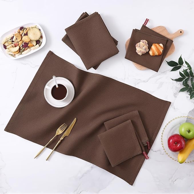 Homaxy 100% Cotton Waffle Weave Dish Cloths