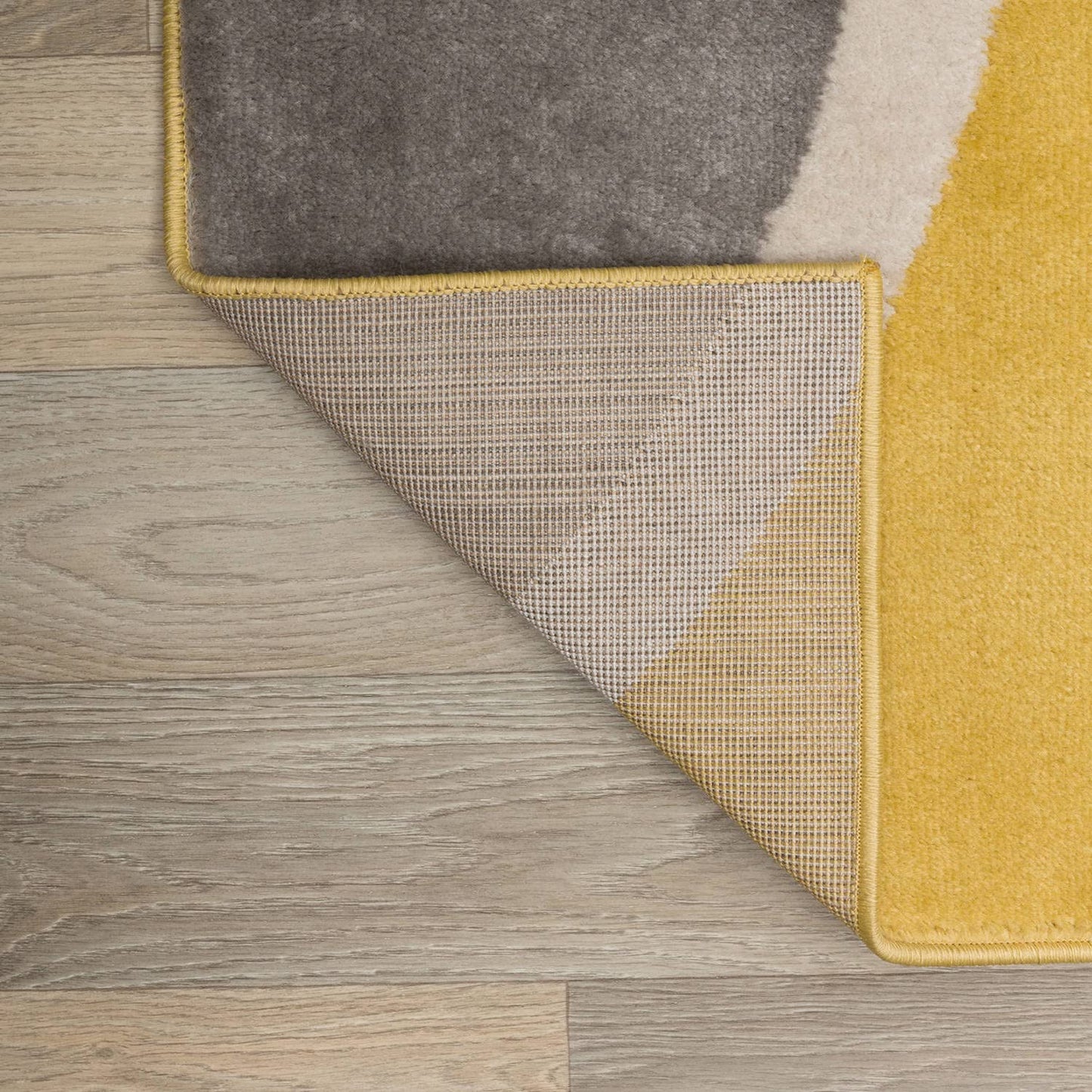 Rugshop Contemporary Abstract Circles Area Rug, Non-Shedding Carpet for Living Room, Dining Room, or Bedroom, Yellow, 6'6" x 9'
