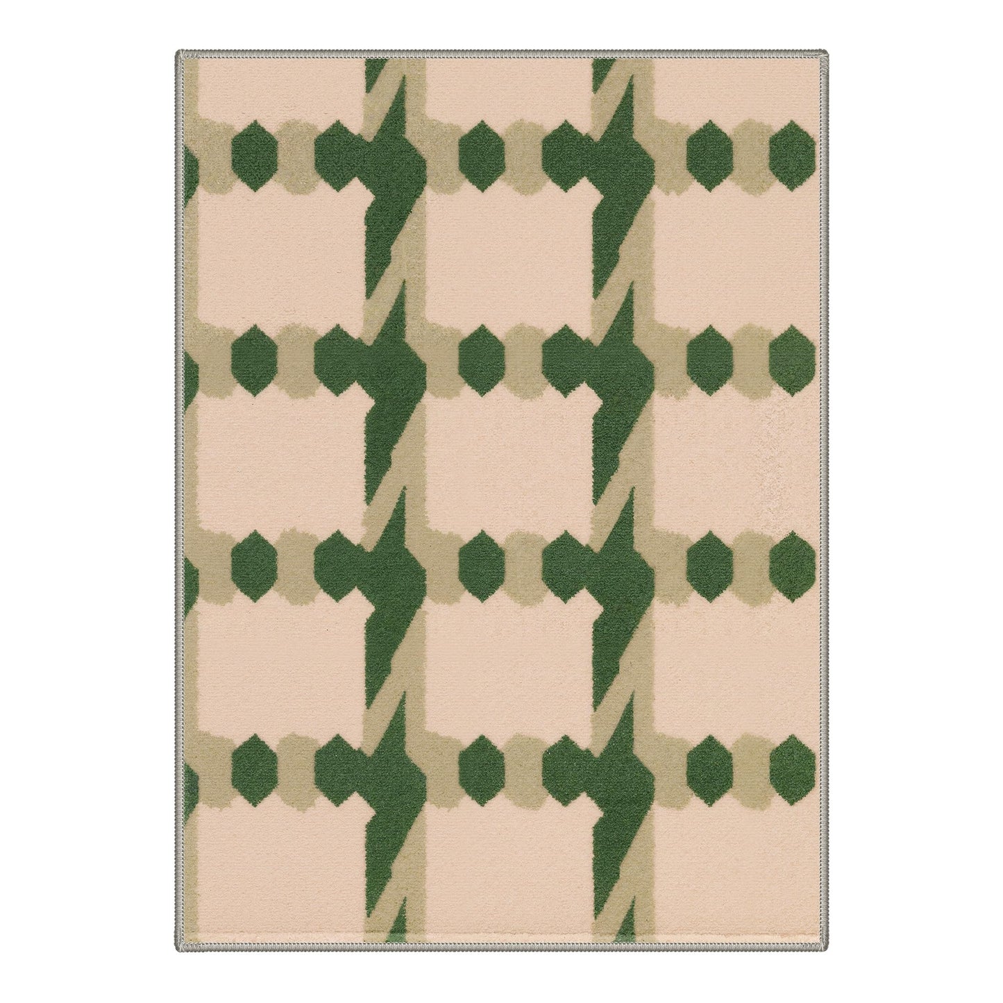 Bavni 8X10 Area Rugs for Living Room, Minimalist Geometric Grid Low Pile Non Slip Machine Washable Stain Resistant Indoor Rug for Bedroom Dining Room Home Office, Sage Beige