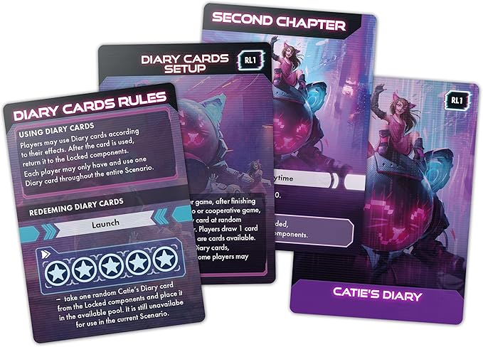 Tamashii: Chronicles of Ascend Catie's Diary Miniatures - Immerse Yourself in Catie's Whimsical World! Sci-Fi Strategy Game Ages 14+ 1-4 Players 45-90 Min Playtime Made by Awaken Realms